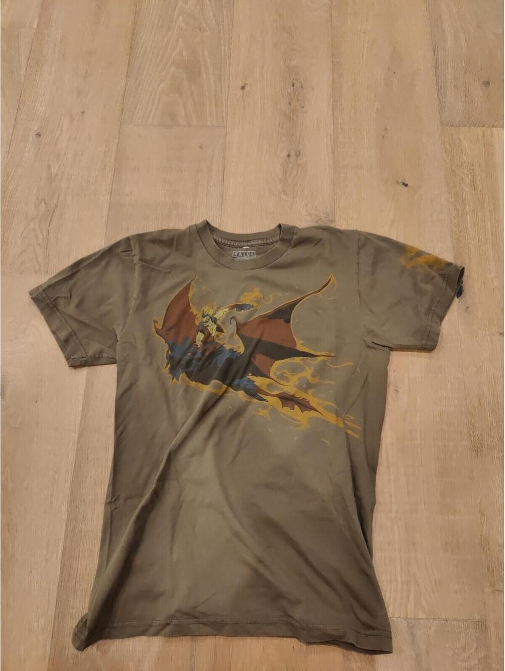 Valve Dota DotA2 Bat Rider Olive Green Gaming Game T-shirt Batrider Size S Small
